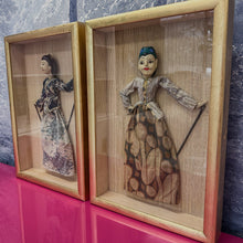 Load image into Gallery viewer, Vintage Framed Stick Puppet Set
