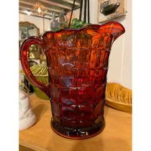 Load image into Gallery viewer, Vintage Tiara Constellation Sunset Red Glass Pitcher