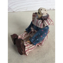 Load image into Gallery viewer, Vintage Hand Painted Clown Figurine Dressed in Hand Made Clothing