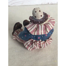 Load image into Gallery viewer, Vintage Hand Painted Clown Figurine Dressed in Hand Made Clothing