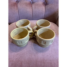 Load image into Gallery viewer, 1960s Frankoma 4pc Desert Sand Wagon Wheel Mugs