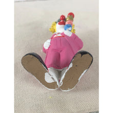 Load image into Gallery viewer, Vintage Mexican Folk Art Paper Mache Clown in Pink Holding Four Balls on a Stick