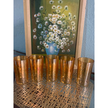 Load image into Gallery viewer, Jeanette Swirl Marigold Carnival Drinking Glasses Set of 5