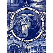 Load image into Gallery viewer, 1900s Rowland & Marsellus co. Staffordshire England Transferware Alaska Yukon Pacific Exposition Plate