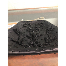 Load image into Gallery viewer, Black Beaded Evening Bag