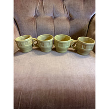 Load image into Gallery viewer, 1960s Frankoma 4pc Desert Sand Wagon Wheel Mugs