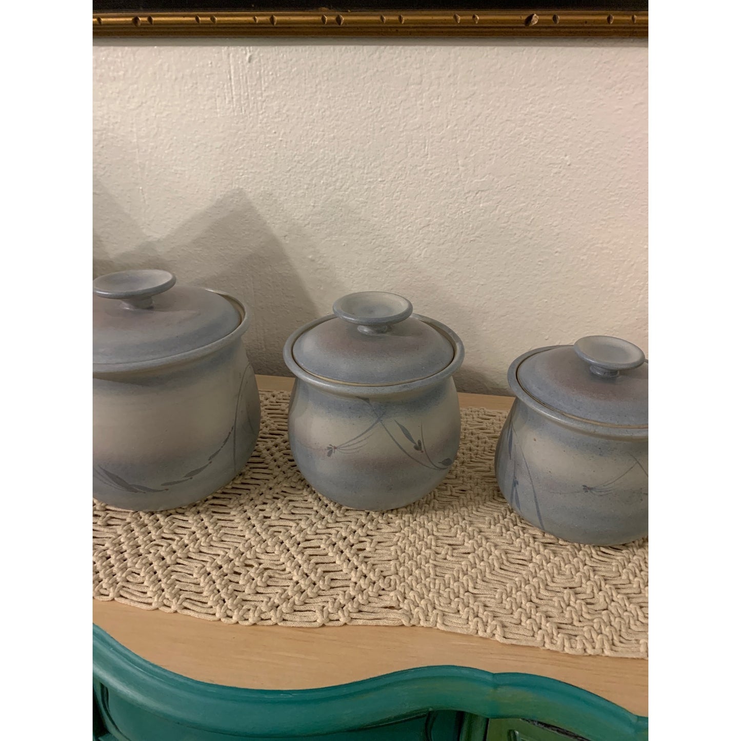Westlin Studio pottery 3pc Canister Set