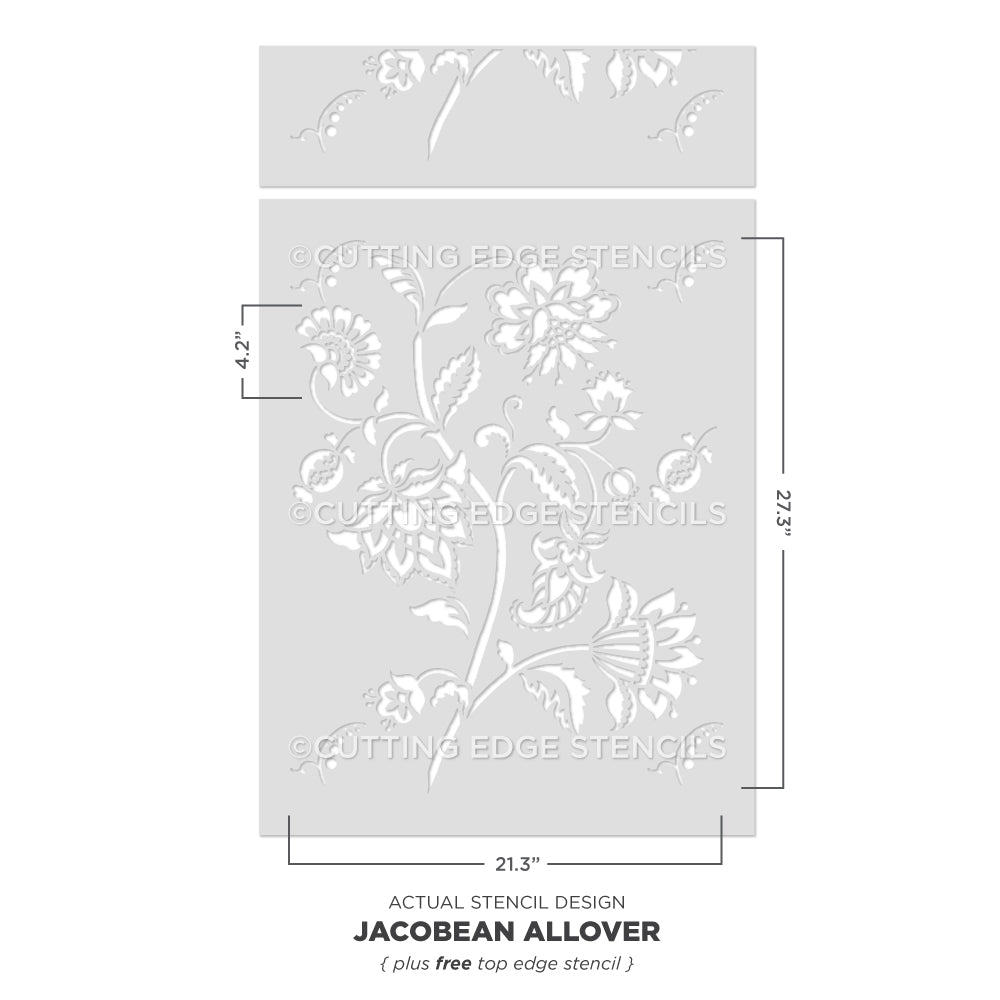 Cutting Edge Stencils - Jacobean Allover Wall Stencil