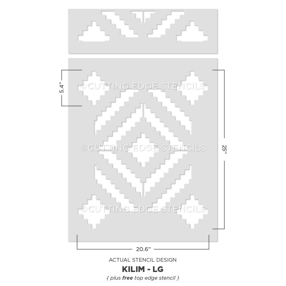 Cutting Edge Stencils - Kilim Wall & Floor Stencil