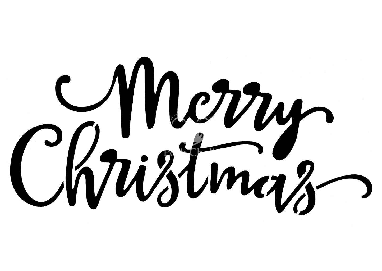 Posh Chalk Stencil Merry Christmas 8.27"x11.8" inches