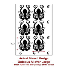 Load image into Gallery viewer, Cutting Edge Stencils - Octopus Allover Size Large