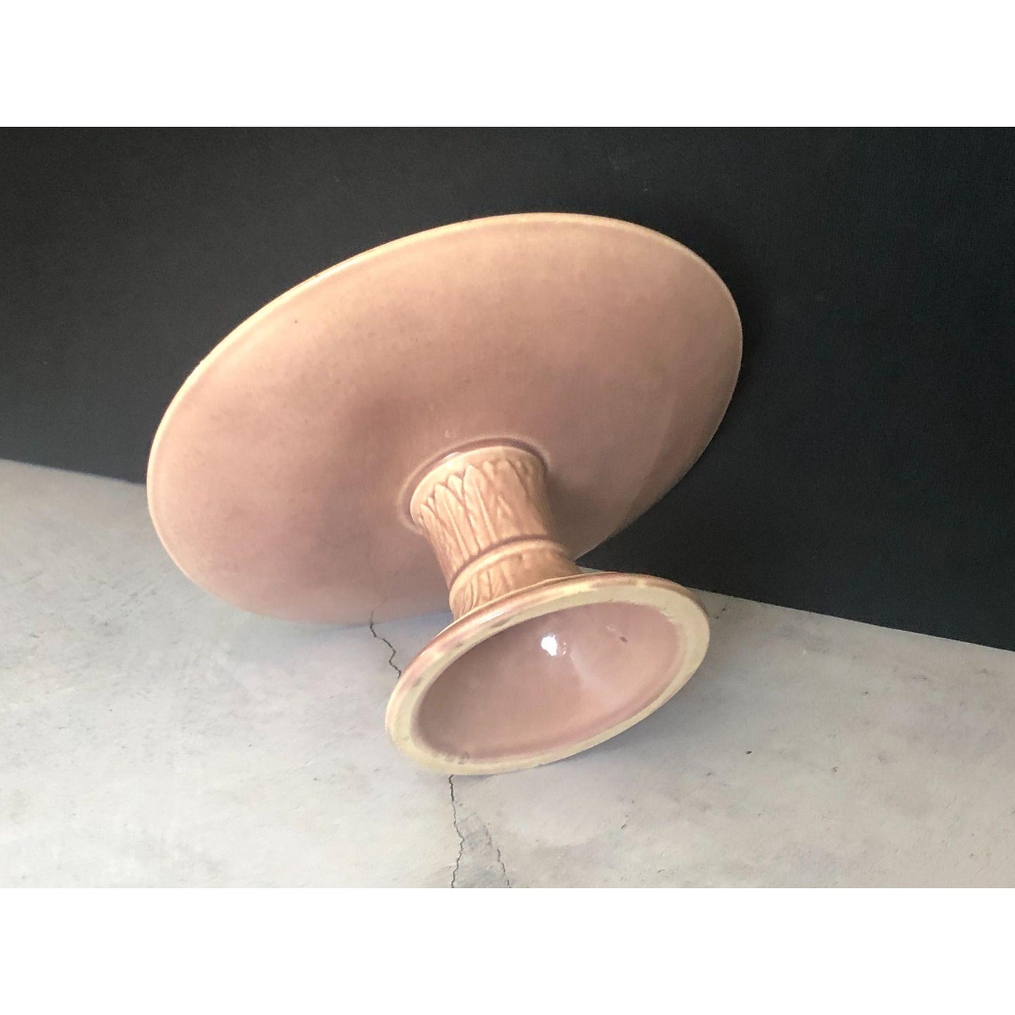 8" Round Pink Ceramic Cupcake or Cake Stand