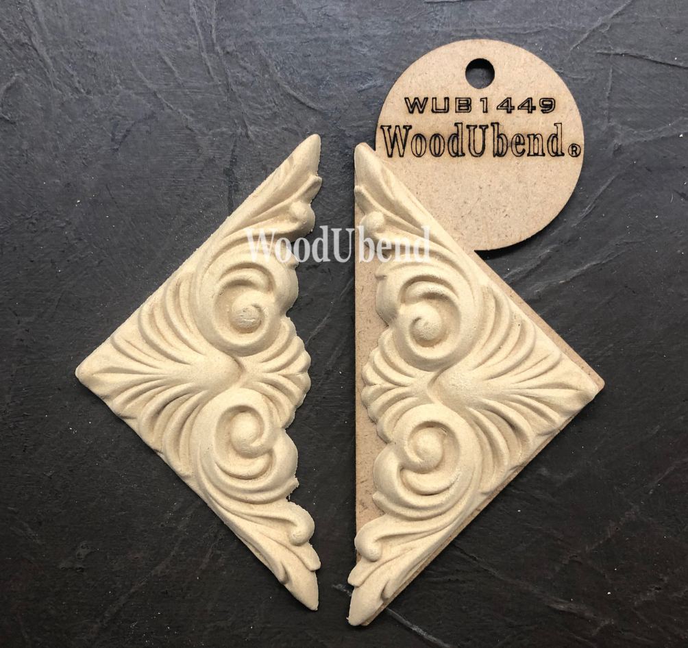 WoodUbend Pack of Two Decorative Plumes WUB1449 5.12 x 2.36 in