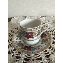 Load image into Gallery viewer, 1950s Japanese Richard Demitasse Cappuccino Floral Teacup and Saucer Set