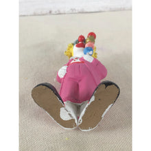 Load image into Gallery viewer, Vintage Mexican Folk Art Paper Mache Clown in Pink Holding Four Balls on a Stick