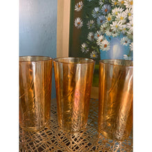 Load image into Gallery viewer, Jeanette Swirl Marigold Carnival Drinking Glasses Set of 5