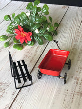 Load image into Gallery viewer, Miniature Dollhouse Metal Park Bench and Toy Wagon with Handle Set