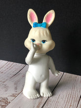 Load image into Gallery viewer, Vintage Easter Unlimited Inc. Vinyl Rabbit Doll Sucking Thumb Made in Hong Kong