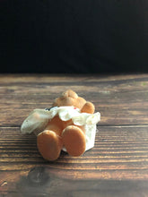 Load image into Gallery viewer, Vintage Flocked Tennis Bear Red, White and Blue