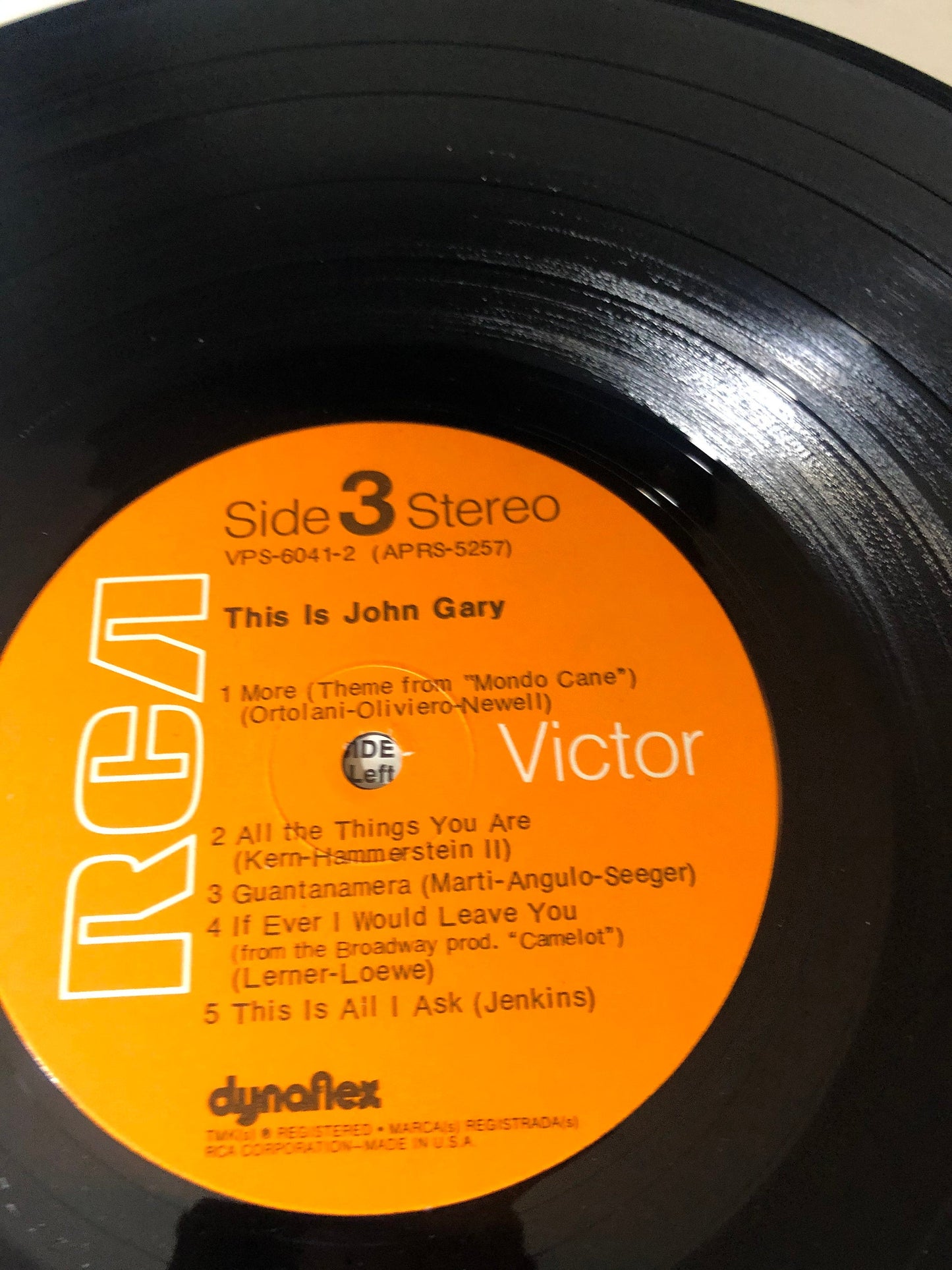 1971 RCA Victor John Gary This Is John Gary LP Record Album Vinyl