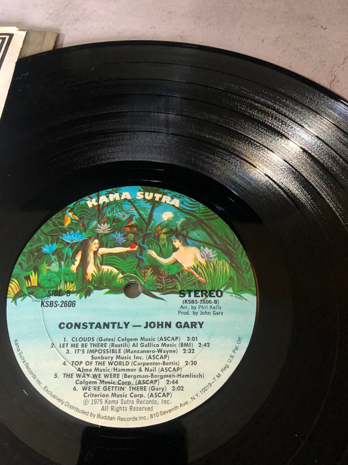 1975 Kama Sutra John Gary Constantly Vinyl LP Record Album Vinyl
