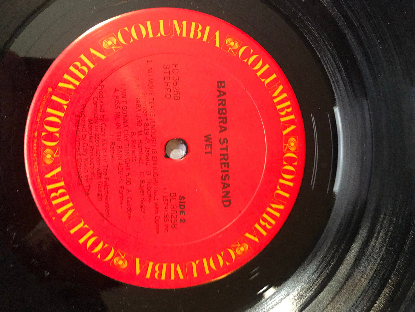 1979 Columbia Records Barbra Streisand Wet Vinyl