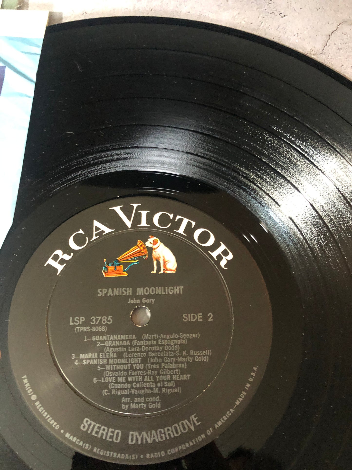 1967 RCA Victor Dynagroove Recordings John Gary Spanish Moonlight Vinyl LP Record Album Vinyl