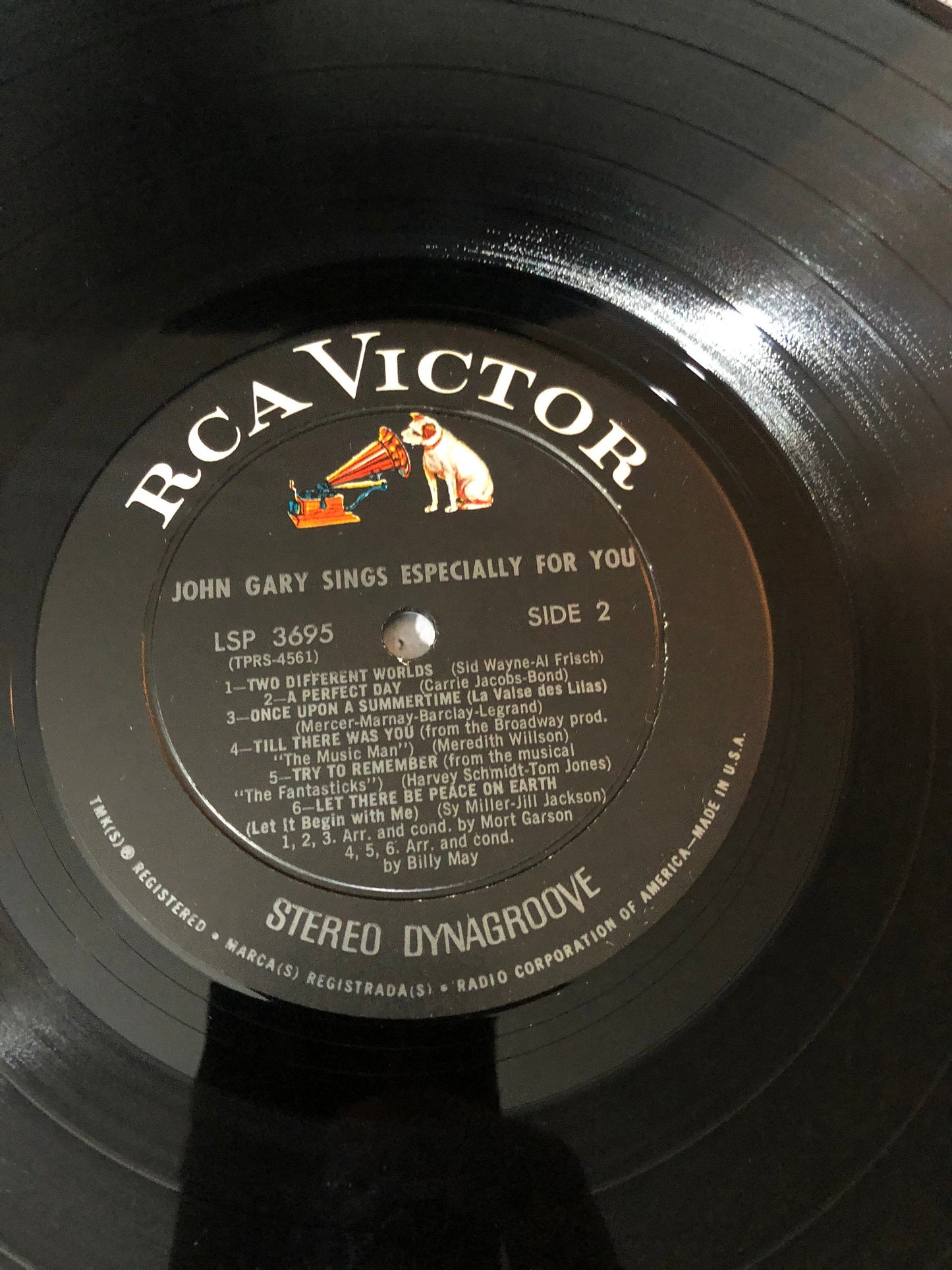 1967 RCA Victor Dynagroove Recording John Gary Especially For You Record Album Vinyl SIGNED