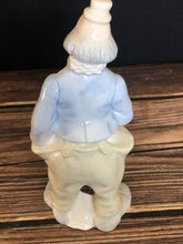 Load image into Gallery viewer, Vintage Blue and White Porcelain Clown With Hand In Pocket Figurine