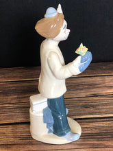 Load image into Gallery viewer, Desako Porcelain Clown Magician With Bisque Flowers Figurine 1993 Mexico