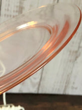 Load image into Gallery viewer, Blush Pink Vintage Depression Glass Salad or Dessert Plates, Pink Glass Luncheon Plates, Three Pink Glass Plates (sold separate)