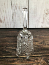 Load image into Gallery viewer, Crystal Cut Leaded Glass Bell, Crystal Dinner Bell, Clear Crystal Glass Bell