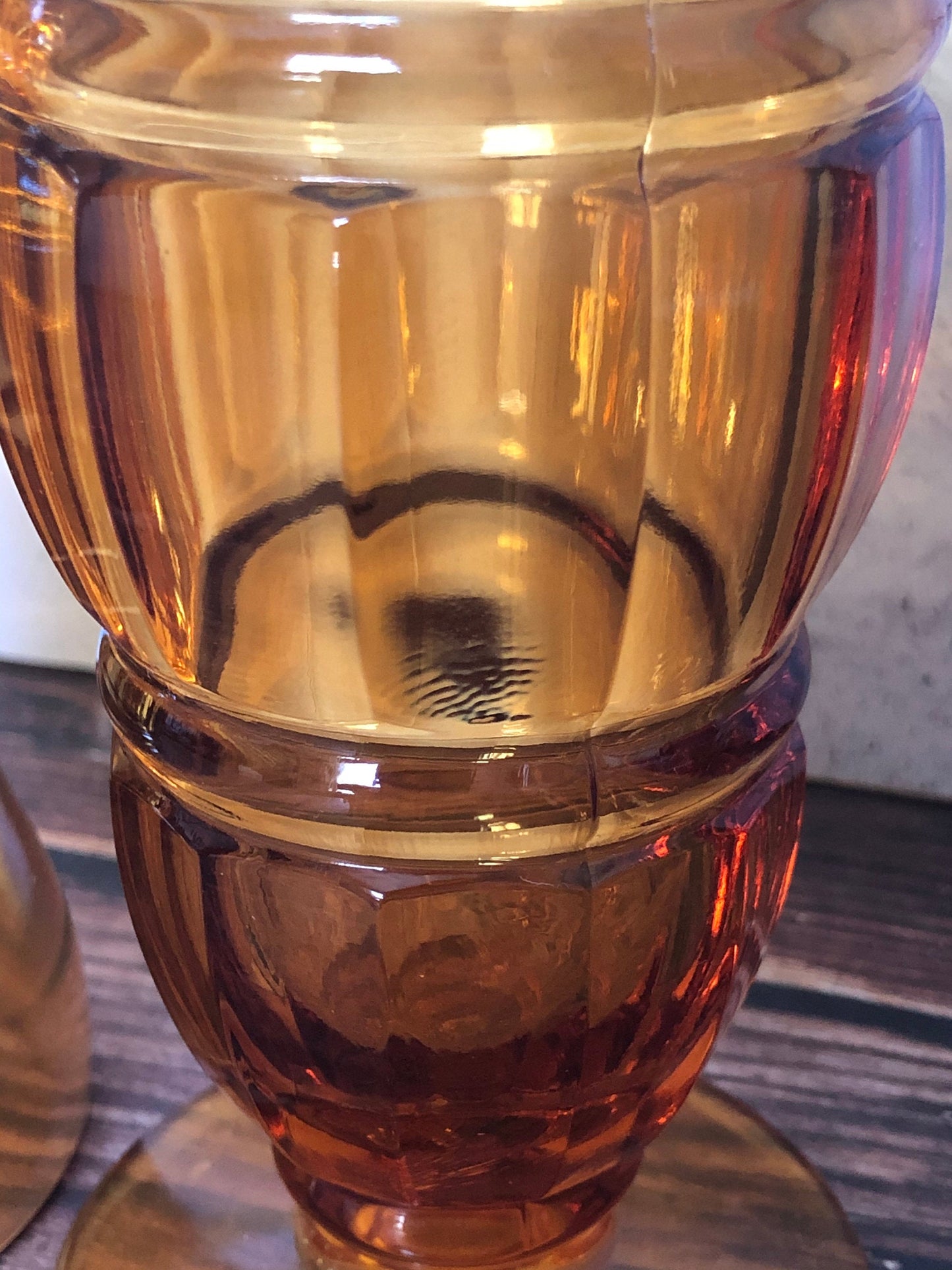 Amber Glass Footed Soda Fountain Parfait Glasses Retro Ice Cream Parlor