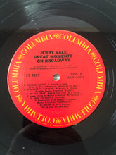 Load image into Gallery viewer, 1960s Columbia Jerry Vale Greatest Moments on Broadway CS 9289 LP Record Album Vinyl