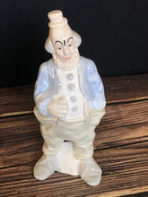 Load image into Gallery viewer, Vintage Blue and White Porcelain Clown With Hand In Pocket Figurine