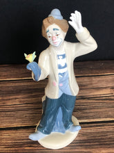 Load image into Gallery viewer, Desako Porcelain Clown Magician With Bisque Flowers Figurine 1993 Mexico