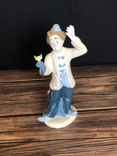 Load image into Gallery viewer, Desako Porcelain Clown Magician With Bisque Flowers Figurine 1993 Mexico