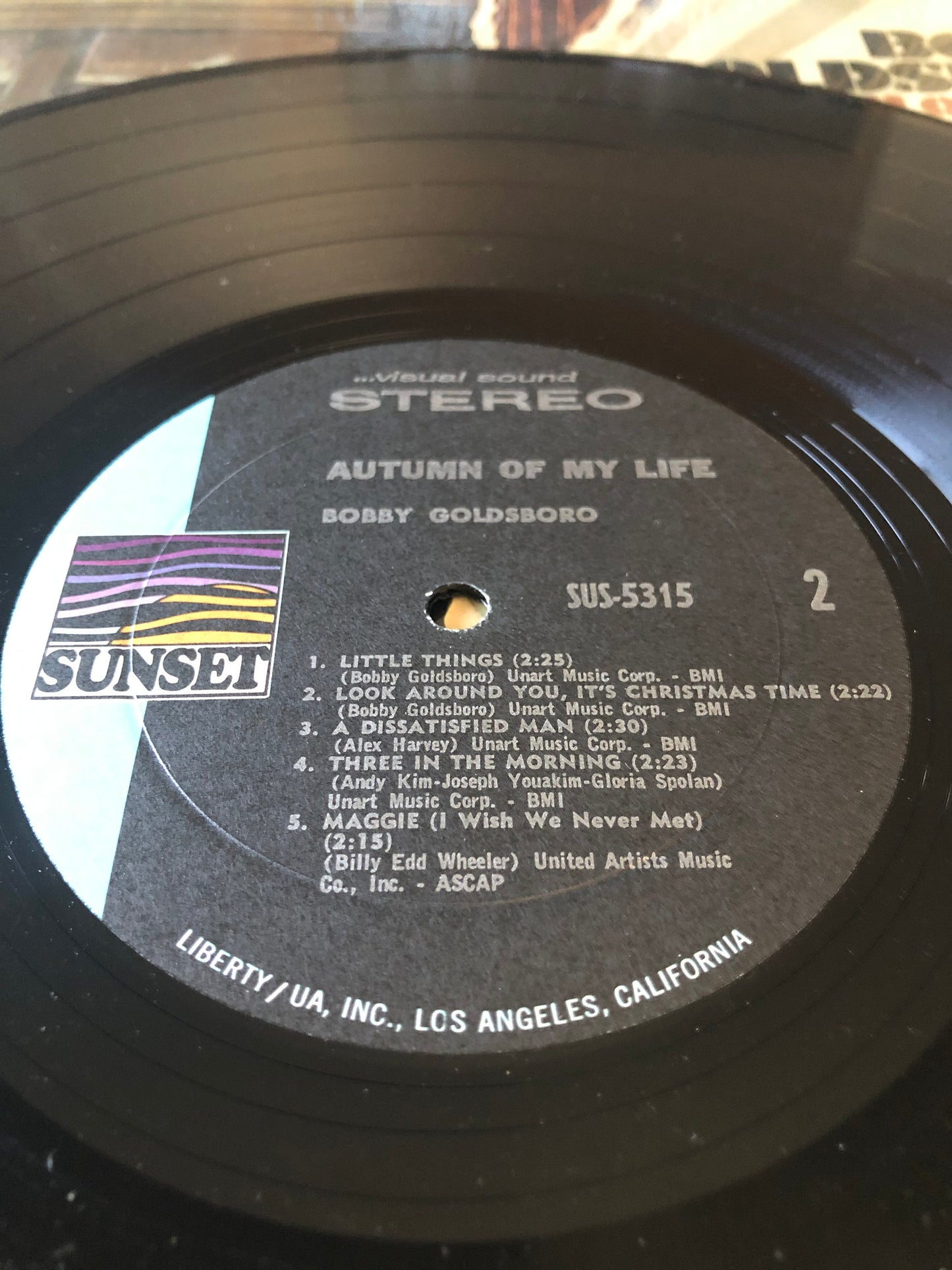 1970 Sunset Records Bobby Goldsboro Autumn Of My Life SUS-5315 LP Vinyl