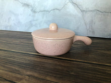 Load image into Gallery viewer, Individual Size Pink Speckled Stoneware Covered Soup Bowl Casserole Dish With Lid