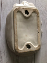 Load image into Gallery viewer, Mid Century Green and White Glazed Pottery Shell Shaped Ashtray, Vintage Extra Large Coffee Table Dish, Cigar Tray, Cigarette Tray