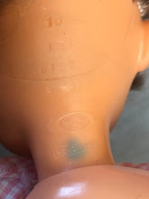 Load image into Gallery viewer, Vintage Playmates Precious Playmates Poseable Jointed Doll in Levi Dress and Pink Shirt, Vintage Collectible Playmates Doll #6123