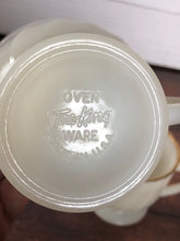 Load image into Gallery viewer, 1950s Fire King Gold Swirl Anniversary Cream & Sugar Bowls, MCM Vintage Milk Glass Set, Gold Trim Milk Glass, Vintage Anchor Hocking