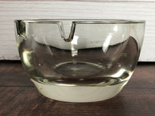 Load image into Gallery viewer, Mid Century Heavy Round Smooth Thick Cut Glass 2.5" Tall Ashtray, Mad Men Round Ashtray, Cigar Tray, Cigarette Tray