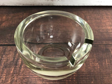 Load image into Gallery viewer, Mid Century Heavy Round Smooth Thick Cut Glass 2.5" Tall Ashtray, Mad Men Round Ashtray, Cigar Tray, Cigarette Tray