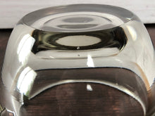 Load image into Gallery viewer, Mid Century Heavy Round Smooth Thick Cut Glass 2.5" Tall Ashtray, Mad Men Round Ashtray, Cigar Tray, Cigarette Tray