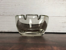 Load image into Gallery viewer, Mid Century Heavy Round Smooth Thick Cut Glass 2.5" Tall Ashtray, Mad Men Round Ashtray, Cigar Tray, Cigarette Tray