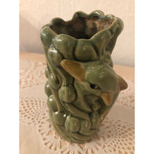 Load image into Gallery viewer, 1960s Majolica Dolphin Bud Vase