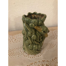 Load image into Gallery viewer, 1960s Majolica Dolphin Bud Vase