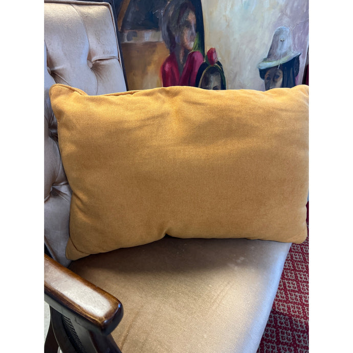 Big Soft Rectangular Yellow Chenille Pillow 25 x 16