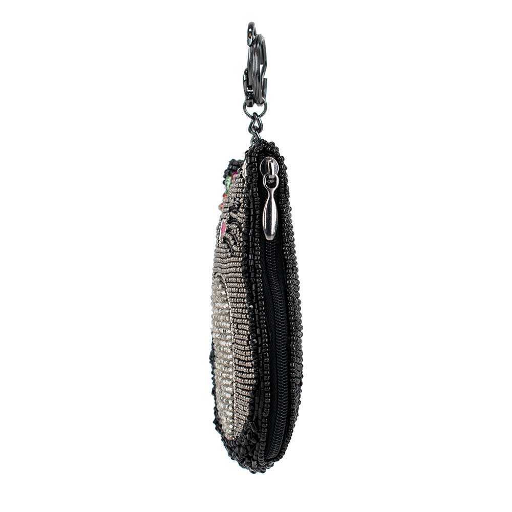 Mary Frances Accessories - Pounce Beaded Cat Coin Purse Key Fob